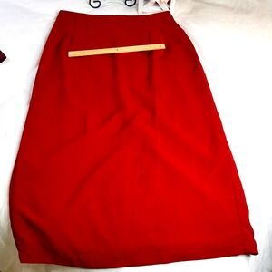 Maxi Red Skirt Elegant Wear Office Wear Career Minimalist